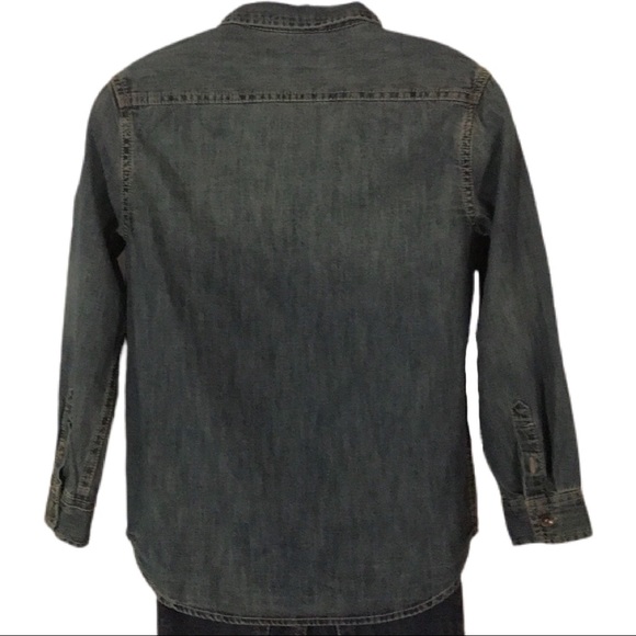 Boys Denim Button Down - Picture 3 of 4